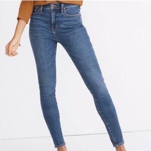Madewell 10” High-Rise Skinny Crop Classic Blue Jeans Size 27